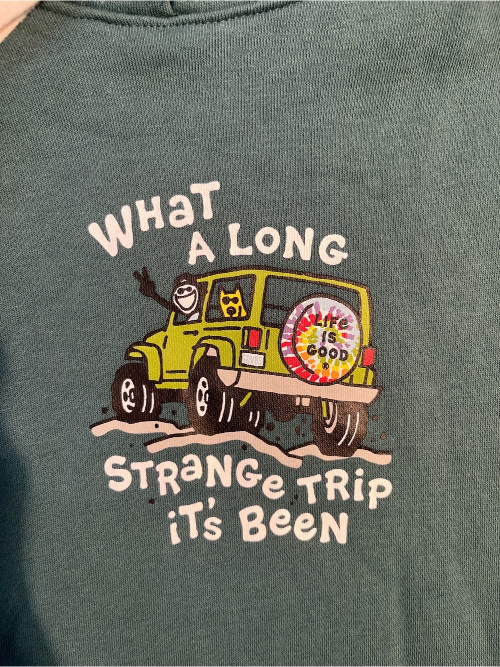Life Is Good Green Graphic Sweatshirt